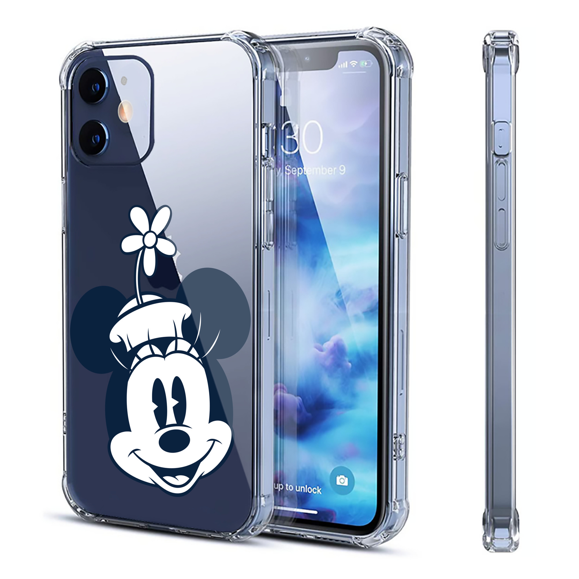 （画像用） ミッキーマウス Mickey Mouse 【iPhone 12シリーズ対応】透明スマホケース（クリアソフトケース）